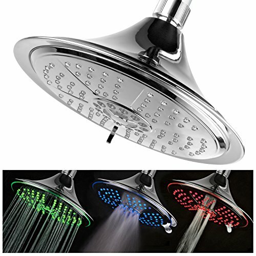DreamSpa Ultra-Luxury Extra-large 8 Inch Chrome Face 5-Setting Rainfall LED Shower-Head by...