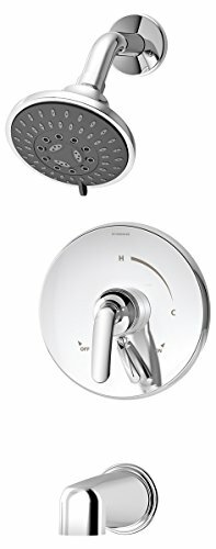 Symmons S-5502-TRM Elm 1-Handle 3-Spray Tub and Shower Faucet Trim, Chrome
