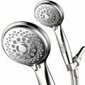 HotelSpa 7-Setting Ultra-Luxury Handheld Shower-Head with Patented On/Off Pause Switch (Brushed Nickel/Chrome)